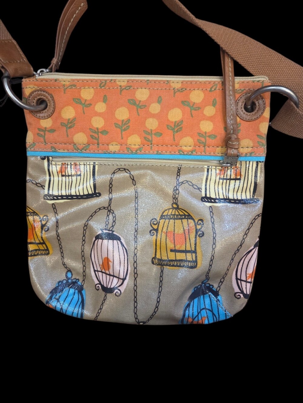 NWOT Fossil Key-Per Birdcage Crossbody Bag Purse Matching City Birds Wallet - Picture 3 of 13